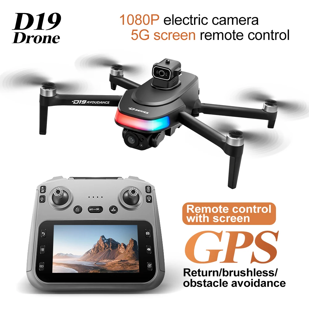Hot D19 GPS Drone 1080P Wide-a - đánh giá và giá Drone Camera With Gimbal